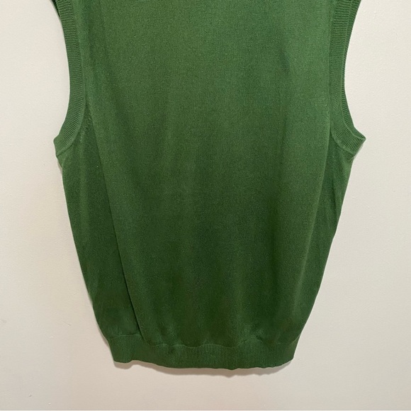 Banana Republic Silk Cashmere Green V-Neck‎ Sweater Vest Size L - Picture 8 of 14